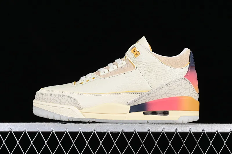 All categories Air Jordan Jordan series basketball shoes Air Jordan 3 cost-effective version J.Balvin x Air Jordan 3 Retro AJ3 Joe 3 rainbow gradient FN0344-901